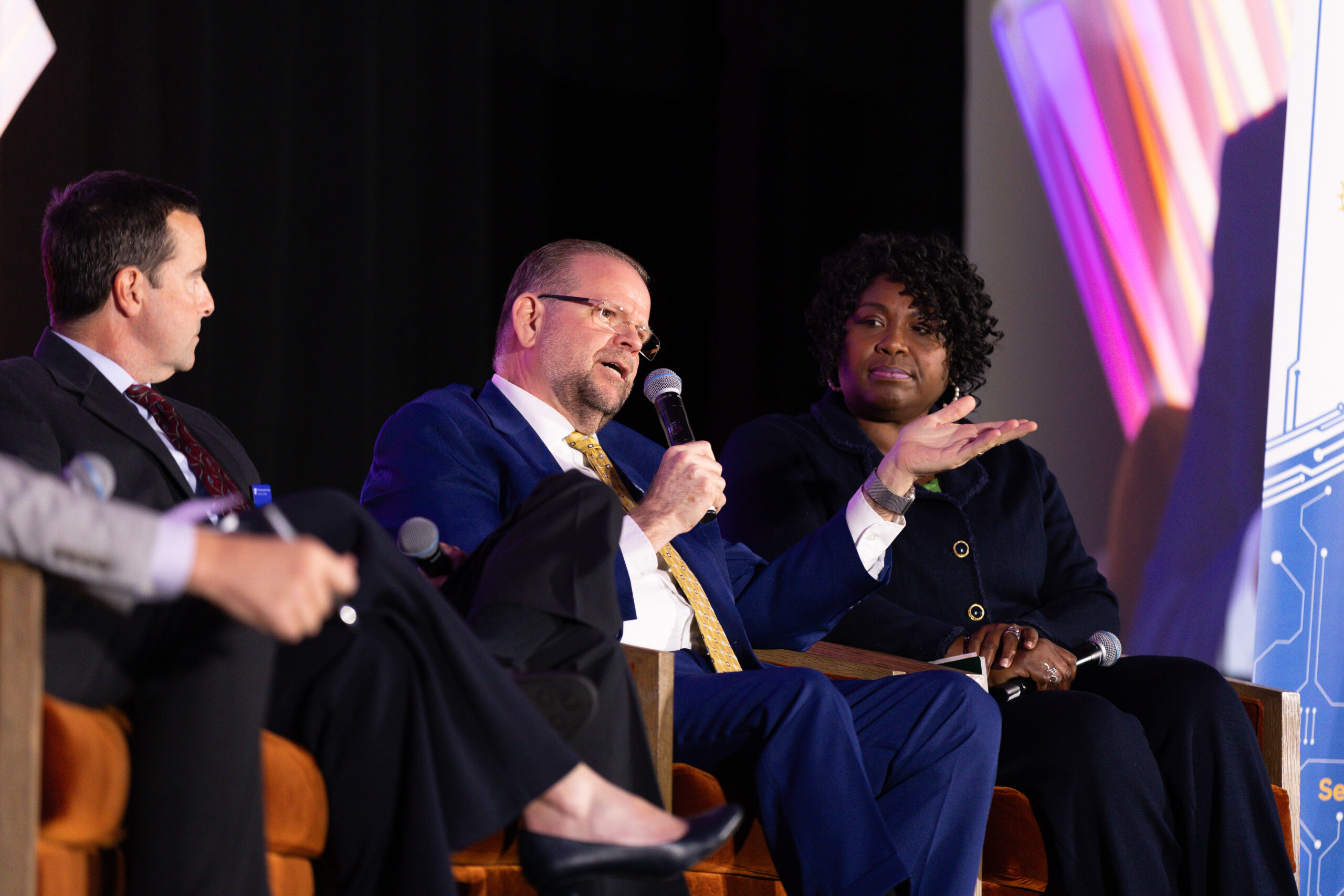 NSF Florida Semiconductor panel discussion “How is Florida Preparing?” with leadership from USF, UF, Valencia and UCF’s President Cartwright (center).